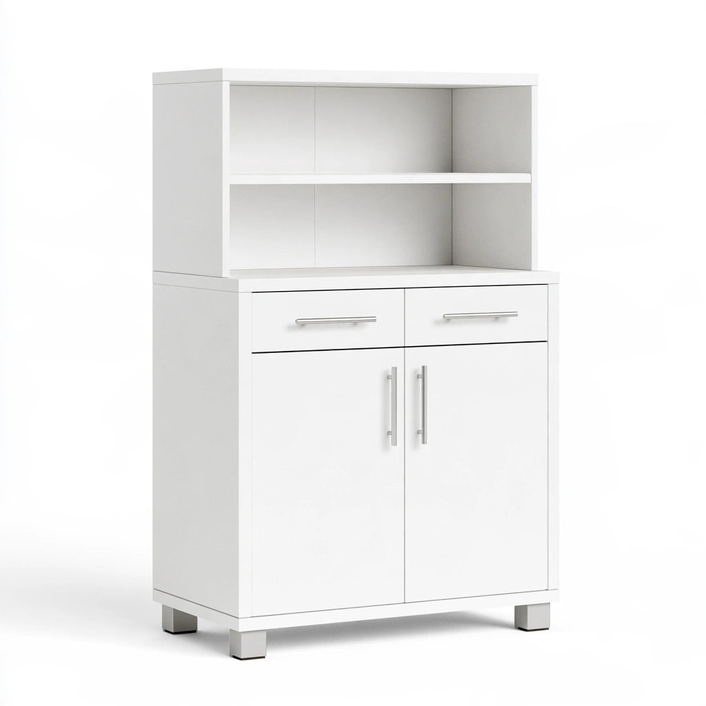 Meuble de rangement aux lignes épurées, coloris blanc