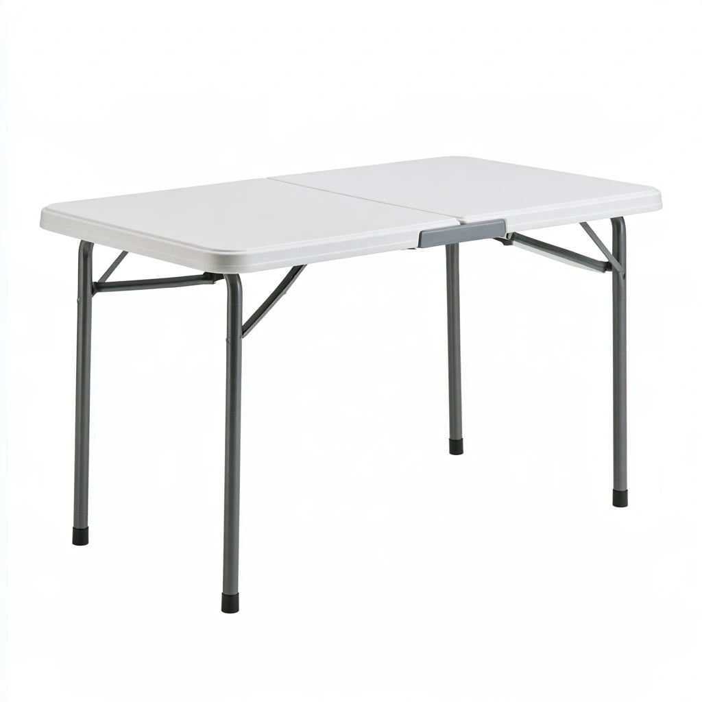 Table pliante polyvalente aux lignes épurées, coloris gris