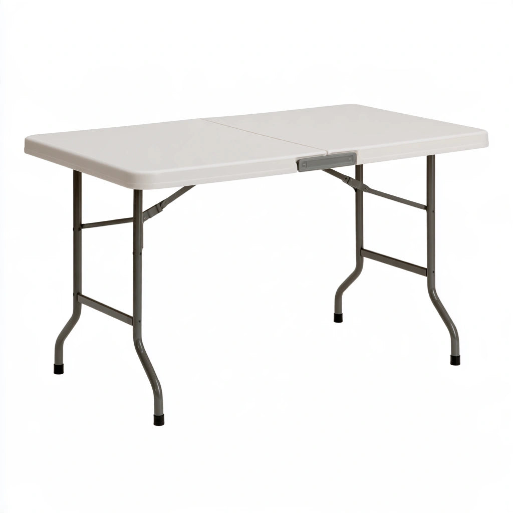 Table pliante polyvalente aux lignes épurées, coloris gris