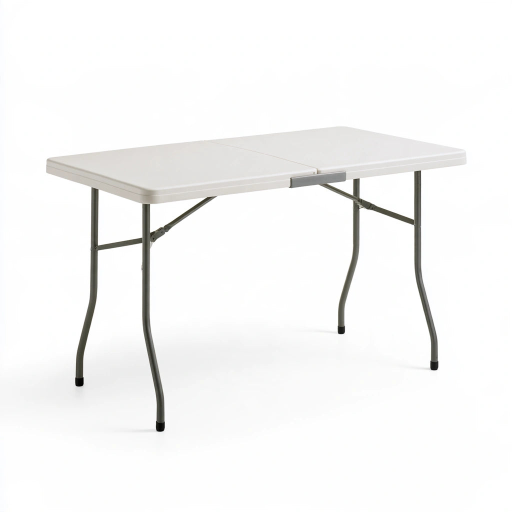 Table pliante polyvalente aux lignes épurées, coloris gris